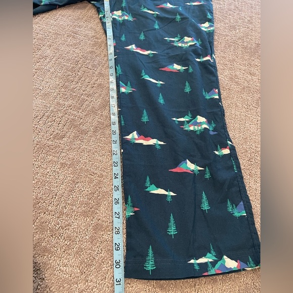 NWT Eddie Bauer Women’s Flannel Pajama Bottoms, Blue with Evergreen Trees, XL - Picture 11 of 14